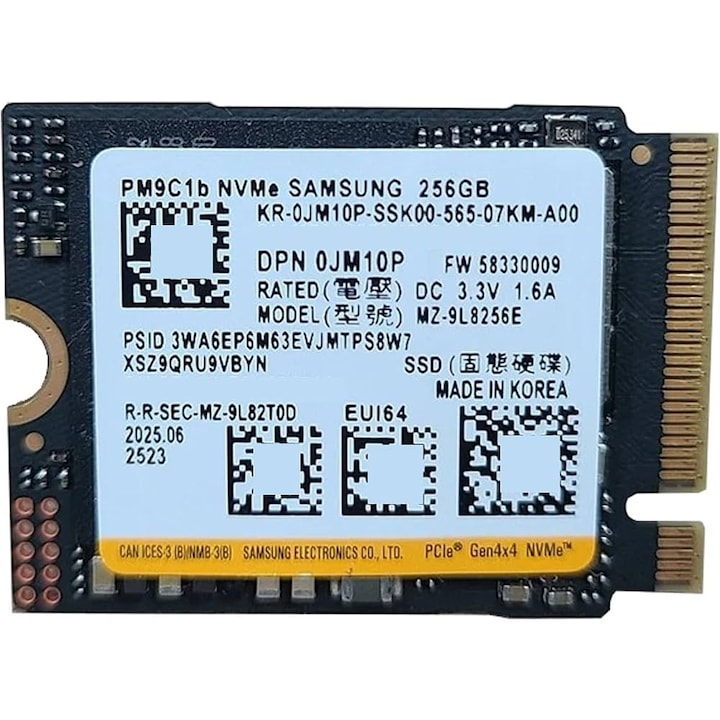SSD Samsung, M.2 2230, 256 GB, Gen 4x4, read/write 7100/6700 MB/s