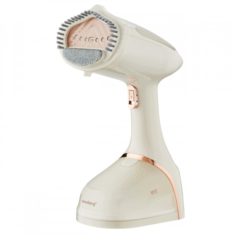 Fier de calcat cu abur Klausberg KB 9078, 1500 W, 400 ml, calcare verticala, placa ceramica, bej
