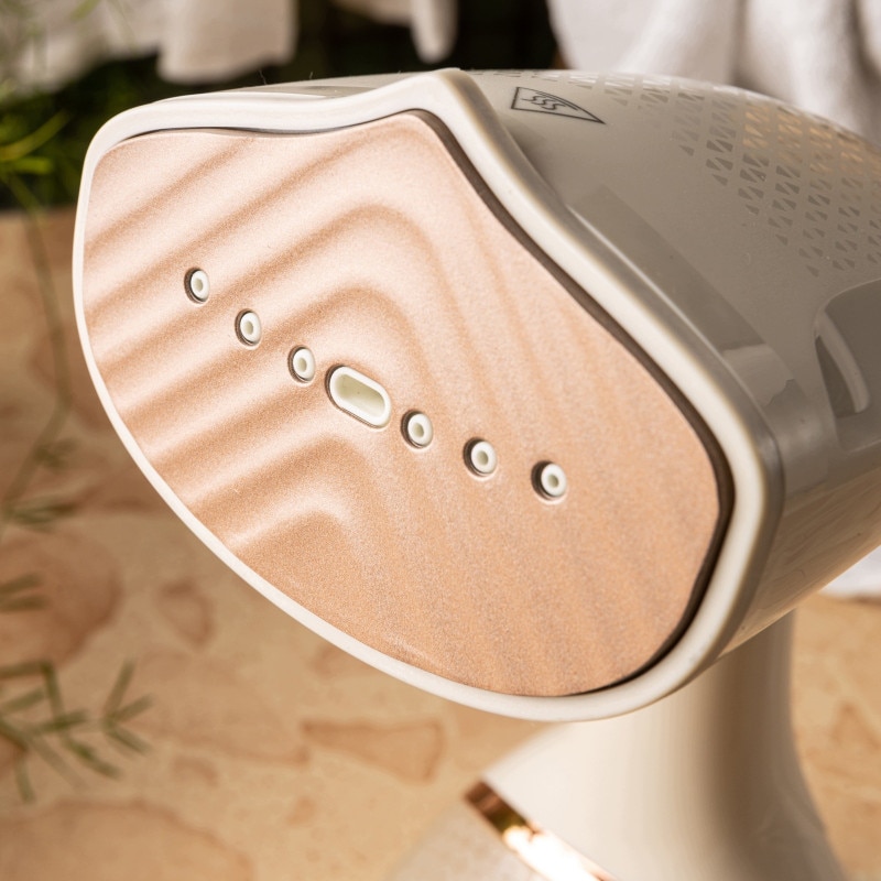Fier de calcat cu abur Klausberg KB 9078, 1500 W, 400 ml, calcare verticala, placa ceramica, bej