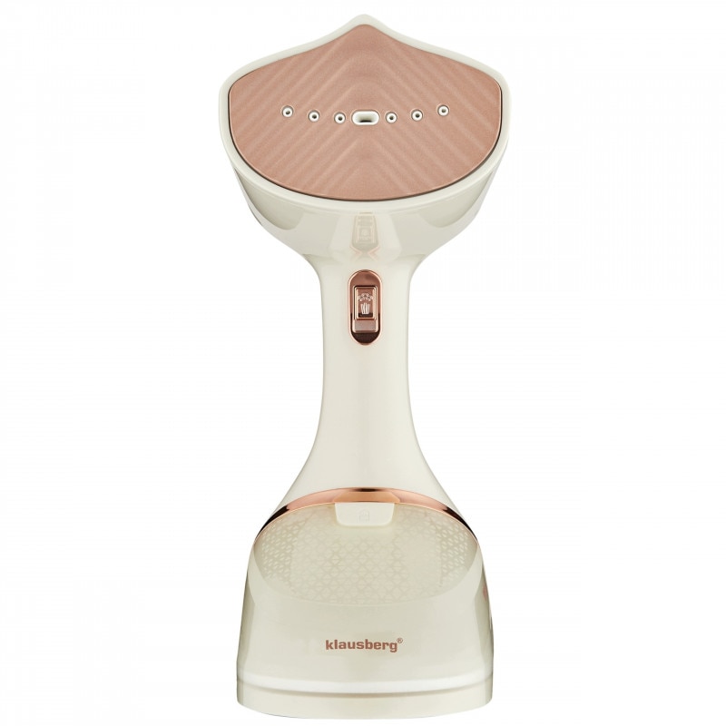 Fier de calcat cu abur Klausberg KB 9078, 1500 W, 400 ml, calcare verticala, placa ceramica, bej