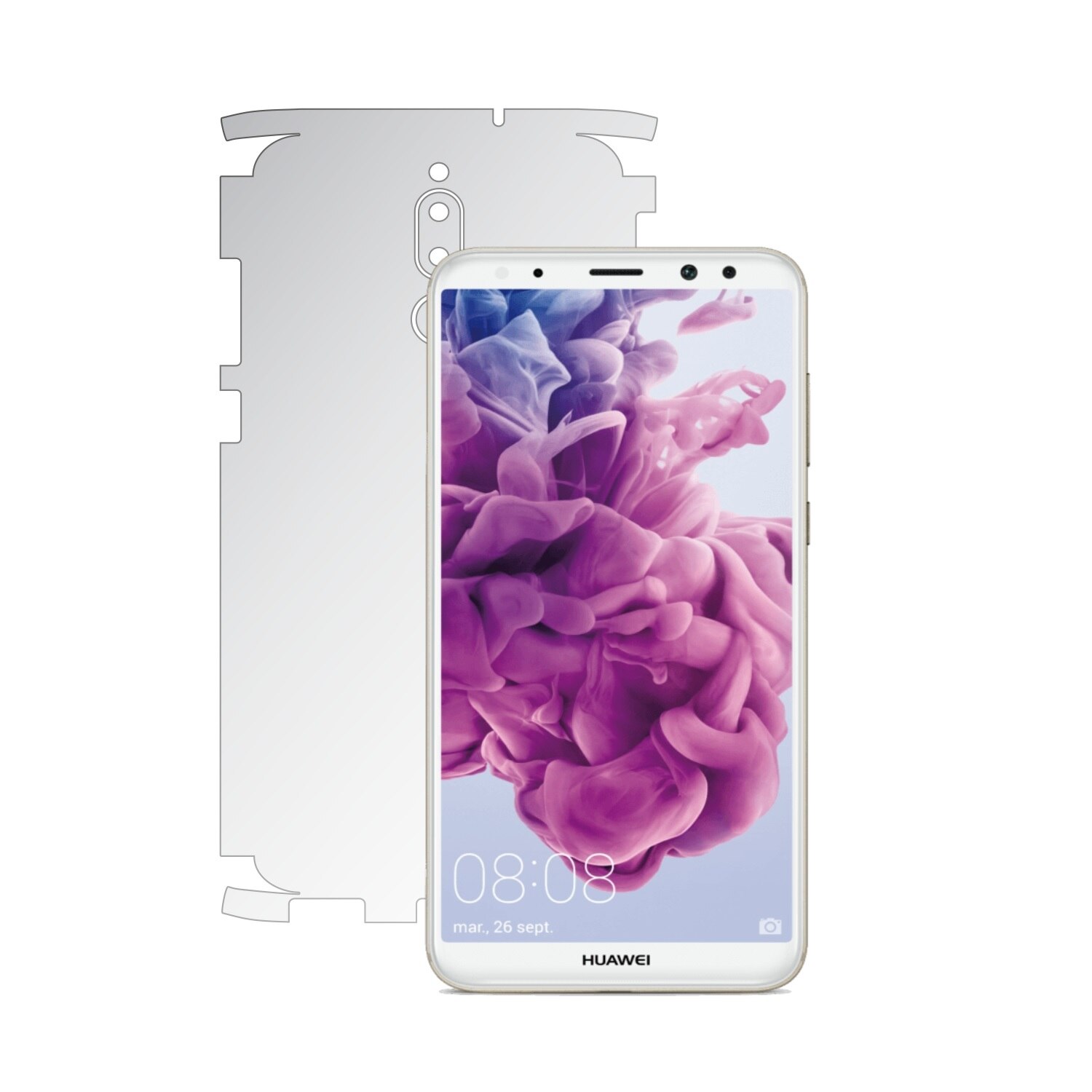 Folie Protectie Invisible Skinz Ultra-Clear AutoRegeneranta, Husa Transparenta de tip Skin Adeziv pentru Carcasa si Laterale, dedicata Huawei Mate 10 Lite