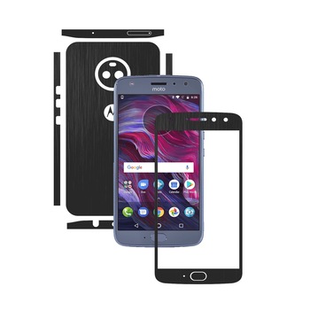 1 + 1 GRATUIT - Motorola Moto X4 - Brushed Negru - Folie de protectie Carbon Skinz, Husa Full Body Cover de tip Skin Adeziv pentru Rama Ecran,Carcasa Spate si Laterale 1 + 1 GRATUIT - Motorola Moto X4 - Brushed Negru - Folie de protectie Carbon Skinz, Husa Full Body Cover de tip Skin Adeziv pentru Rama Ecran,Carcasa Spate si Laterale