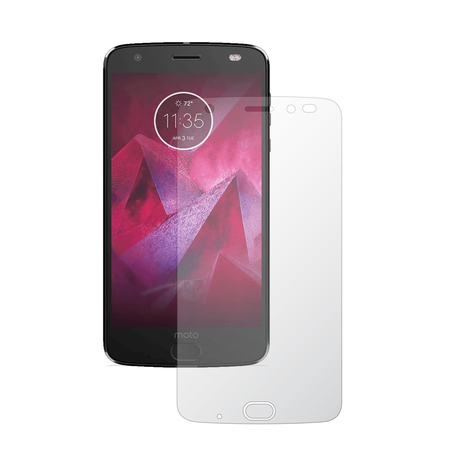 Set 2 Folii Protectie Ecran, Acoperire Totala, Adezive si Foarte Flexibile, Invisible Skinz Ultra-Clear HD pentru Motorola Moto Z2 Force