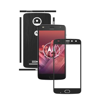 1 + 1 GRATUIT - Motorola Moto Z2 Play - Brushed Negru - Folie de protectie Carbon Skinz, Husa Full Body Cover de tip Skin Adeziv pentru Rama Ecran,Carcasa Spate si Laterale 1 + 1 GRATUIT - Motorola Moto Z2 Play - Brushed Negru - Folie de protectie Carbon Skinz, Husa Full Body Cover de tip Skin Adeziv pentru Rama Ecran,Carcasa Spate si Laterale