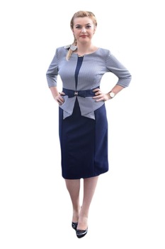 Rochie cu aspect de costum , D&J Exclusive, Albastru marin Rochie cu aspect de costum , D&J Exclusive, Albastru marin