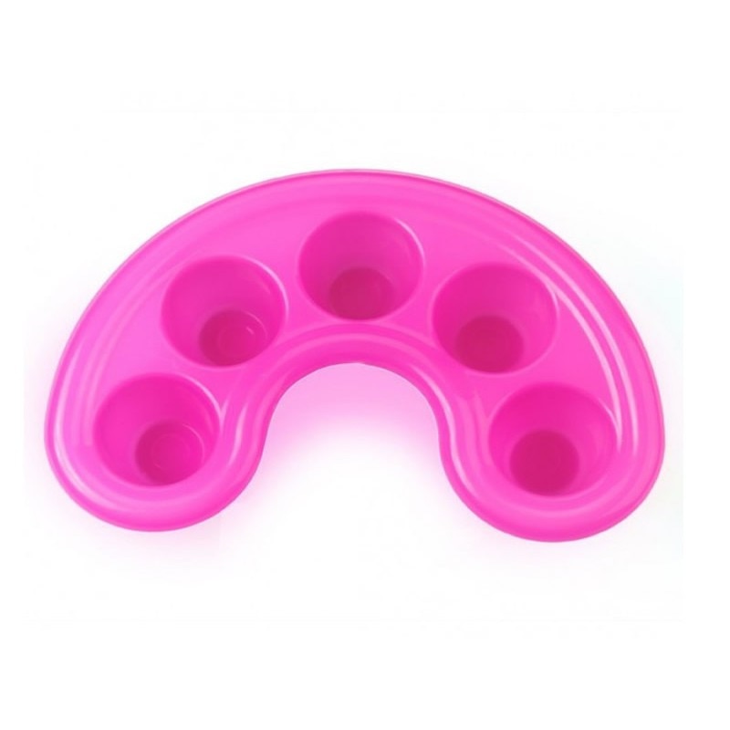 Recipient cu 5 cupe pentru vopsea si pudra