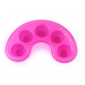 Recipient cu 5 cupe pentru vopsea si pudra Recipient cu 5 cupe pentru vopsea si pudra