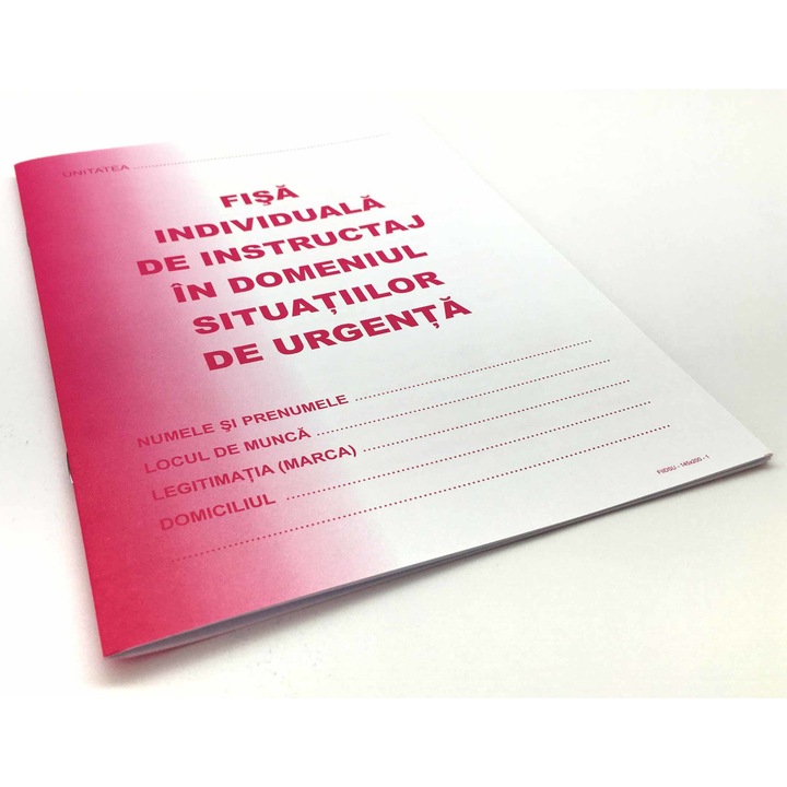 Fisa individuala de instructaj in domeniul situatiilor de urgenta, A5