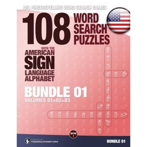 108 Word Search Puzzles with the American Sign Language Alphabet, Volume 04 (Bundle Volumes 01+02+03): ASL Fingerspelling Word Search Games, Lassal (Author)