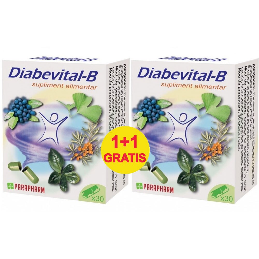 Diabevital b supliment alimentar 30+30 capsule
