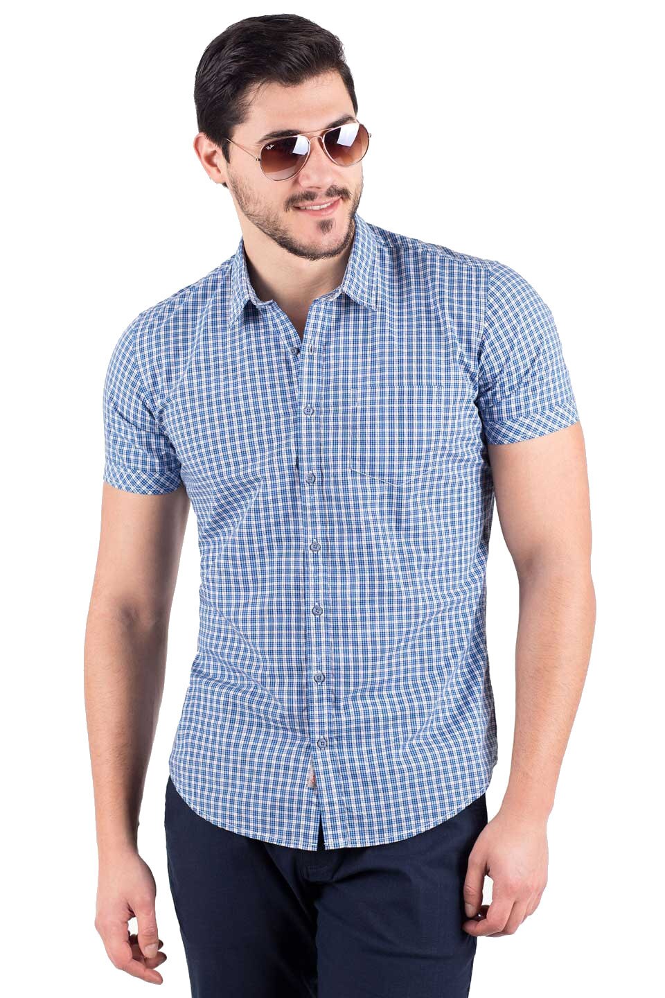 Camasa pentru barbati STYLER, model 80143, albastru, Albastru, 3XL