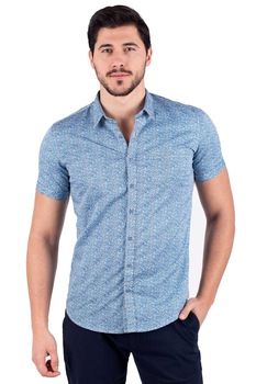 Camasa pentru barbati STYLER, model 80145, cu maneca scurta, albastru, Albastru, M Camasa pentru barbati STYLER, model 80145, cu maneca scurta, albastru, Albastru, M