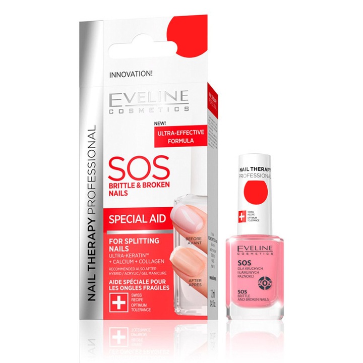 Tratament-balsam pentru unghii casante si fragile SOS Eveline 12 ml