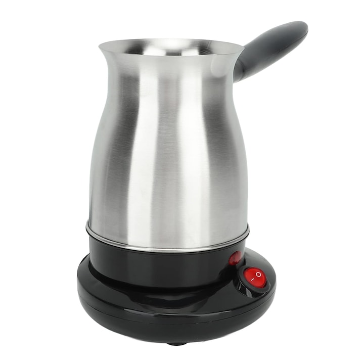 Cafetiera electrica Corenia QRE-5076248, 600 W, 600 ml, corp inox si parti din ABS, izolatie termica, inox/negru