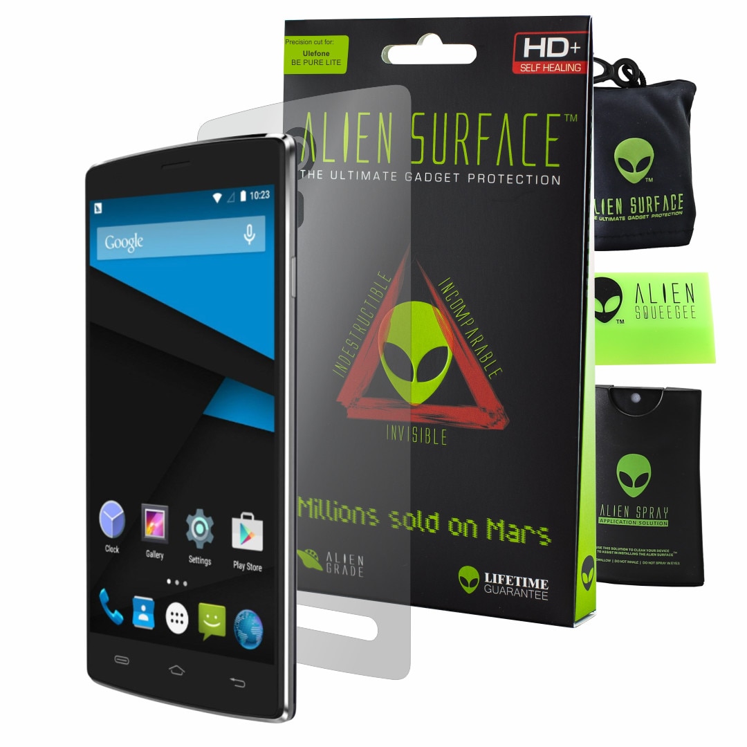 Folie Alien Surface HD, Ulefone Be Pure Lite, protectie spate + Alien Fiber cadou