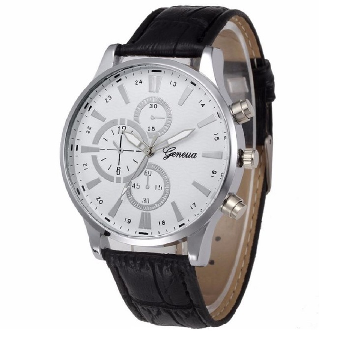 Мъжки часовник Geneva Platinum Elegant LRTM BT, Стилен, Черен