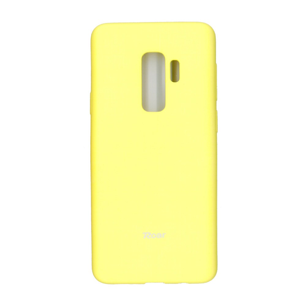 Husa din silicon mat Roar All Day pentru Samsung Galaxy S9 Plus , galben