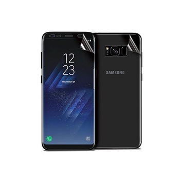 Folie fata si spate, Samsung Galaxy S9, Plastic, Negru Folie fata si spate, Samsung Galaxy S9, Plastic, Negru