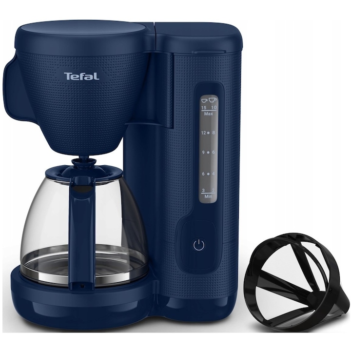 Cafetiera Manuala Blaupunkt, 1000 W, Rezervor 1.25 L, Albastru