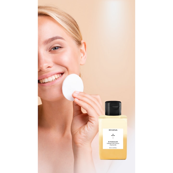 Demachiant Bifazic Apa Kangen si Lotus, Ten Uscat, Normal, Sensibil si Mixt, Iehana, 200 ml