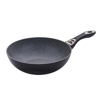 Tigaie wok Rosmarino Black Lava Stone fara PFOA 28 cm Tigaie wok Rosmarino Black Lava Stone fara PFOA 28 cm
