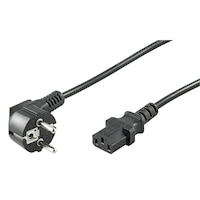 Cablu alimentare PC, calculator, proiector, 5m, C13 la Schuko, conductor cupru, negru