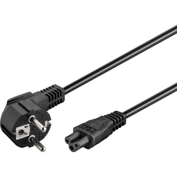 Cablu alimentare laptop Schuko tata 90 grade - IEC320-C5 mama negru 1.8m VDE Cablu alimentare laptop Schuko tata 90 grade - IEC320-C5 mama negru 1.8m VDE