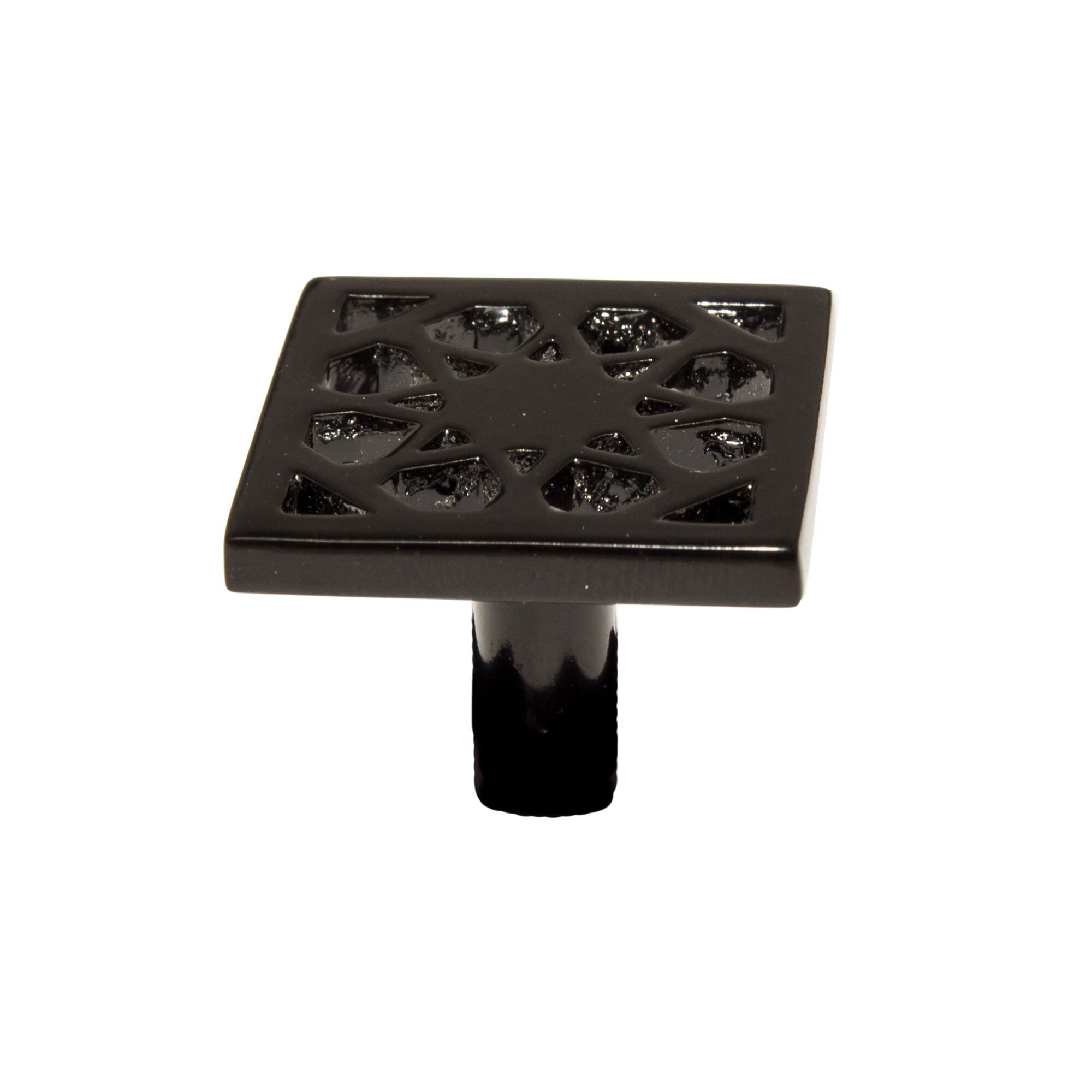 Buton model NARMOTIF, 34x32 mm, finisaj negru