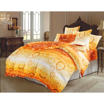 Lenjerie de pat (bumbac 100%) 2 Persoane, 180x220cm, Portocaliu, AUDI 2 Lenjerie de pat (bumbac 100%) 2 Persoane, 180x220cm, Portocaliu, AUDI 2