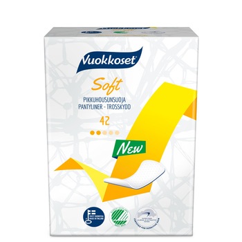 Absorbante finlandeze de zi, eco, Vuokkoset, subtiri, soft, 42 bucati Absorbante finlandeze de zi, eco, Vuokkoset, subtiri, soft, 42 bucati