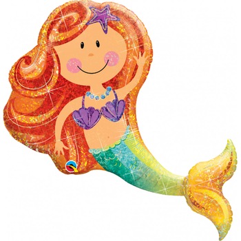 Balon Folie Figurina Sirena - 38''/ 96 cm, Qualatex 16116 Balon Folie Figurina Sirena - 38''/ 96 cm, Qualatex 16116
