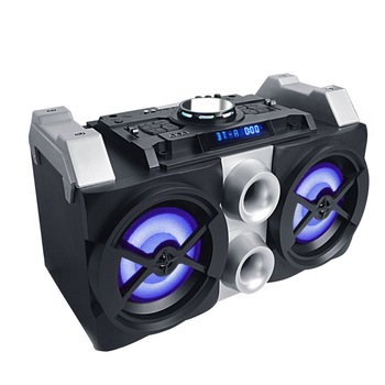 Boxa audiosound profesionala cu Bluetooth , Lumini pe Woofere cu ritm Bass, 50W si Microfon Boxa audiosound profesionala cu Bluetooth , Lumini pe Woofere cu ritm Bass, 50W si Microfon