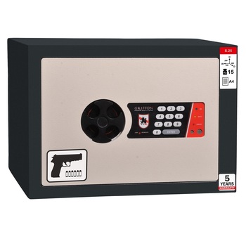 Seif pentru 2 pistoale, electronic,250x350x260 mm,15Kg, Planet Safe S.25.EP Seif pentru 2 pistoale, electronic,250x350x260 mm,15Kg, Planet Safe S.25.EP