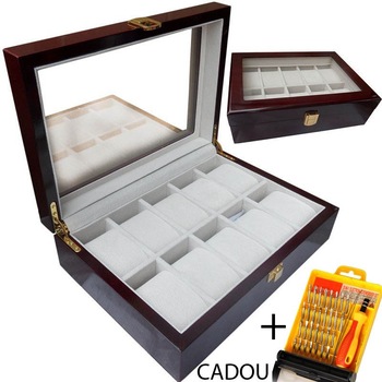 Cutie Depozitare 10 Ceasuri De Mana Lemn + Set Surubelnite CADOU WatchZone Cutie Depozitare 10 Ceasuri De Mana Lemn + Set Surubelnite CADOU WatchZone