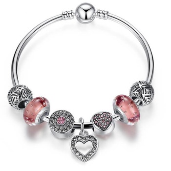 Bratara dama silver pink Bratara dama silver pink