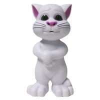 Jucarie vorbitoare, Talking Tom Alb, Mica, Baterii incluse, Urban Trends