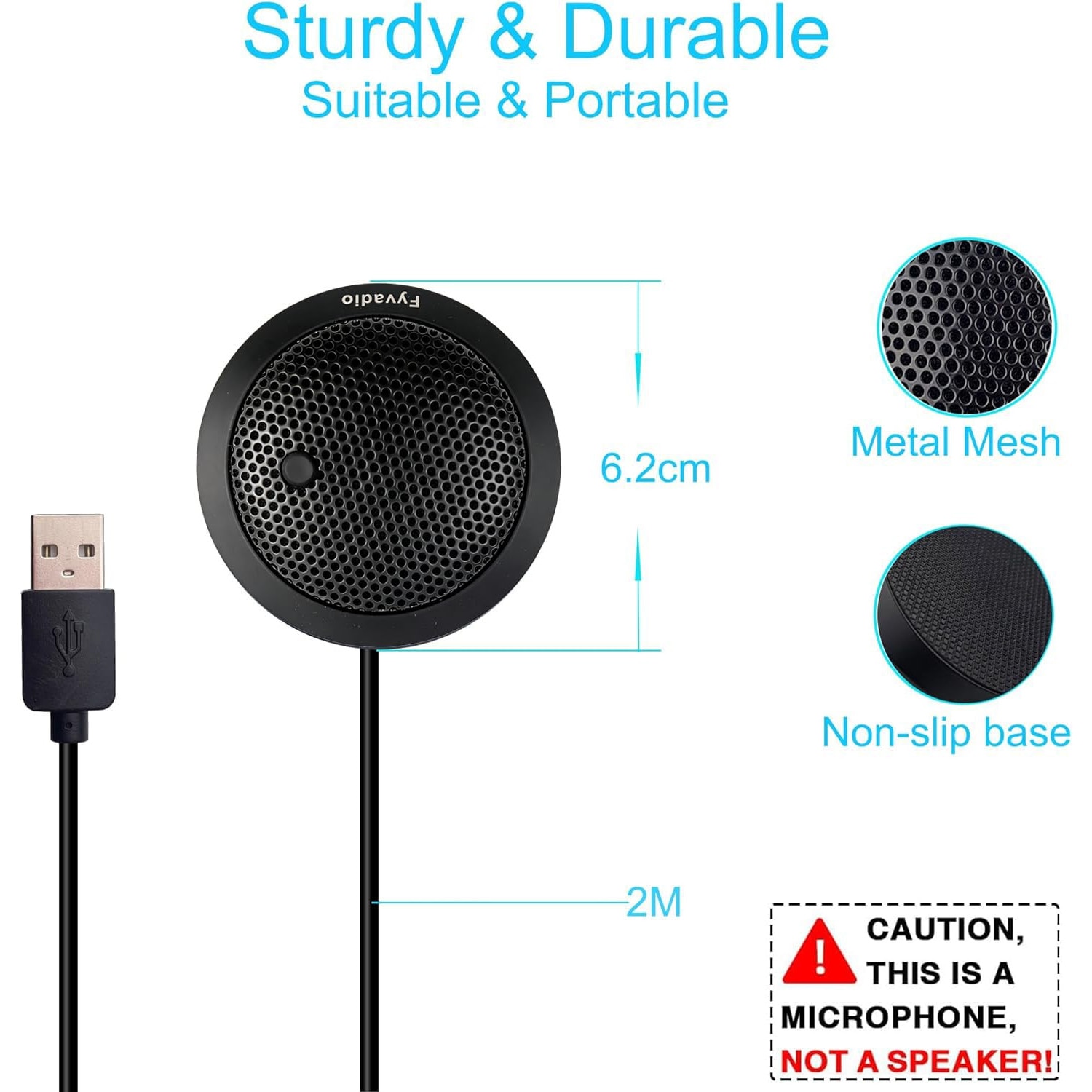 Microfon USB pentru conferinte Corenia QRE-5131260, condensator ...