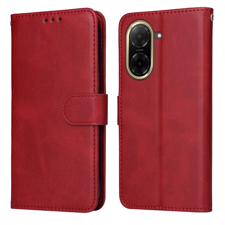 Husa portofel pentru Xiaomi Redmi A5 NFC (EU) (173.45 mm), cu suport, rosu, cod 6601152048D