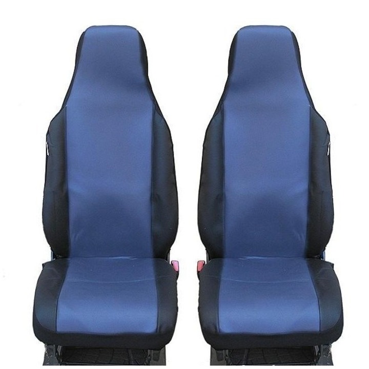 Универсални калъфи тапицерия за предни седалки Flexzon bg7, сини със слят подглавник