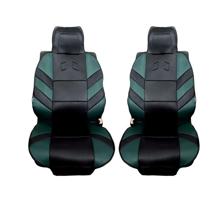 Универсални калъфи тапицерия за предни седалки Flexzon масажор, зелени
