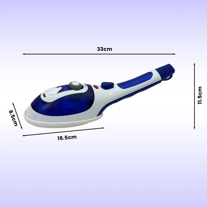 Fier de calcat cu abur portabil pentru haine, aparat de calcat de calatorie, 2 in 1, 2000 W, 220 V, talpa ceramica, incalzire rapida, compact