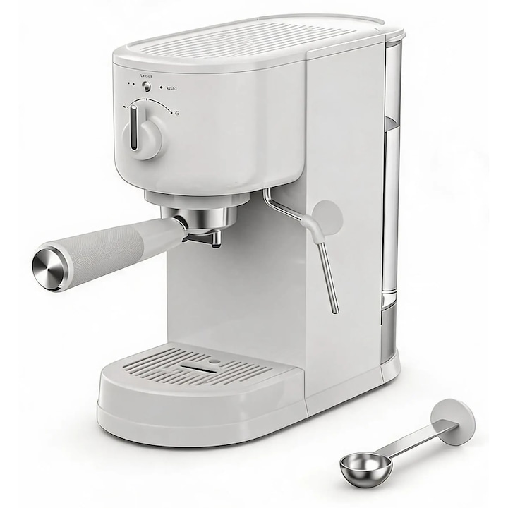Cafetiera compacta, Aparat de cafea cu filtru, Sub 5 cesti, 220–240 V, Stecher EU, Usor de curatat, Alb