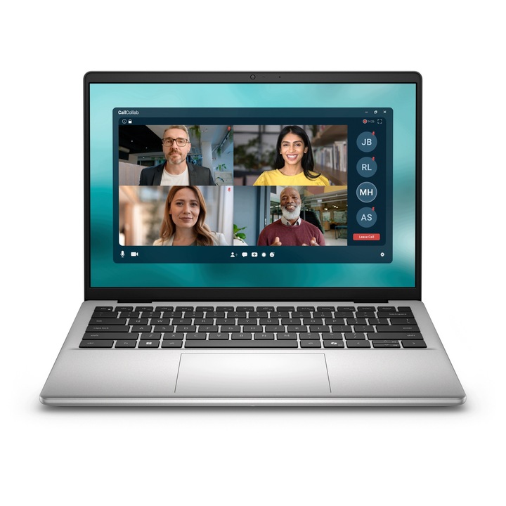 Laptop Dell DC14250 (18842209484) cu Intel Core i5 120U, 16 GB DDR5 5200, 512 GB SSD NVMe M.2, ecran 14" FHD+ 1920×1200 60 Hz, Intel Graphics, Windows 11 Home, argintiu (aluminiu), 1,54 kg
