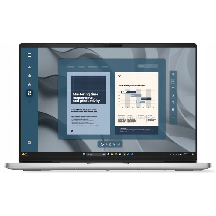 Laptop Dell PC16250/18949552193, Intel Core Ultra 7 265U, 32 GB DDR5 (5600 MHz), 1 TB SSD NVMe, ecran 16" FHD+ (1920×1200) 16:10 IPS 60 Hz, Windows 11 Pro, grafica integrata, argintiu
