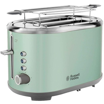 Prajitor de paine Russell Hobbs Bubble Soft Green 25080-56, 930 W, 2 fante extra-late, 6 setari, Decongelare, Inox, Verde Prajitor de paine Russell Hobbs Bubble Soft Green 25080-56, 930 W, 2 fante extra-late, 6 setari, Decongelare, Inox, Verde