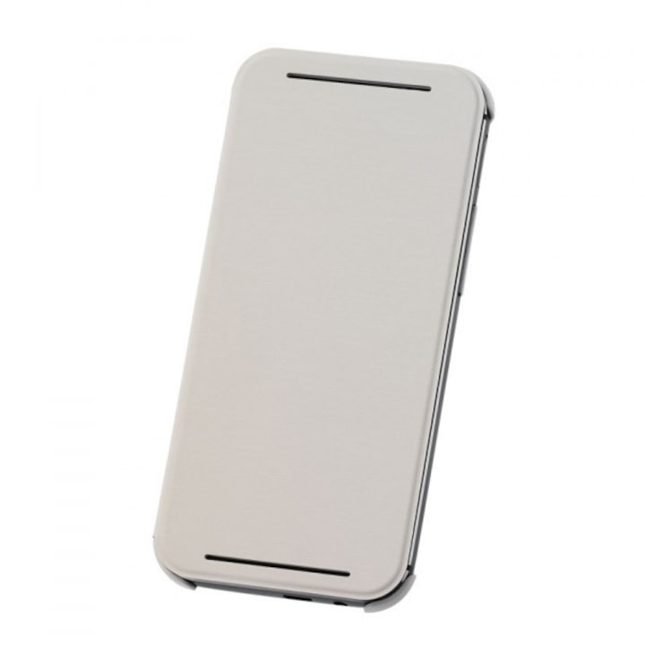 Кожен кейс HTC Flip Case HC V941 за HTC One 2 M8, бял