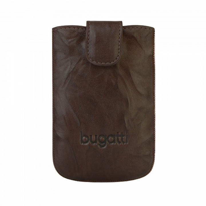 Кожен калъф Bugatti SlimCase Unique Leather Case L за Motorola Defy, Acer Liquid S100, BlackBerry 9800 Torch, Bold 9000, Bold 9700 и др., кафяв