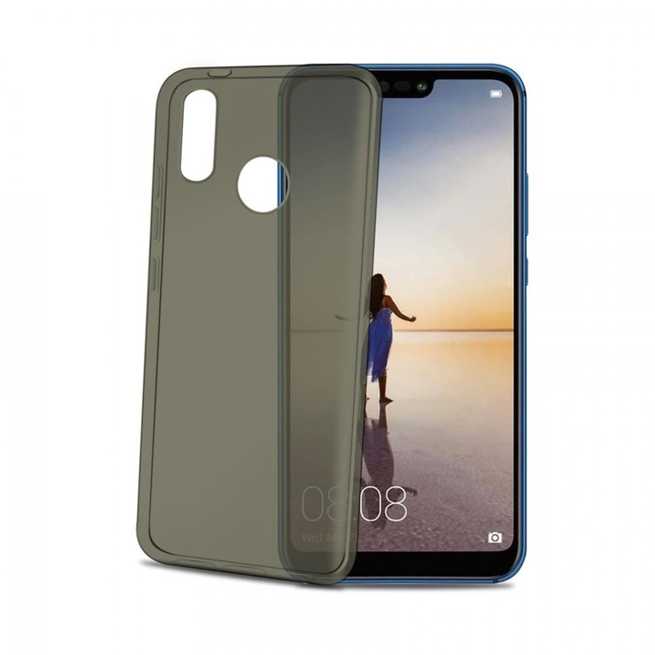 Huawei P20 vékony szilikon fekete tok