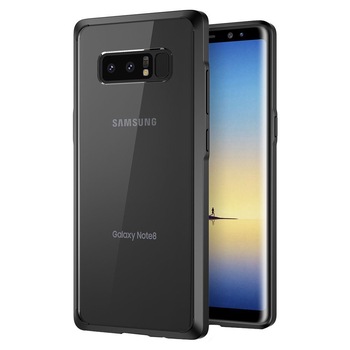 Husa Samsung Galaxy Note 8, Hybrid Antisoc, slim, hardcase, carcasa spate PC cu cadru, Negru Husa Samsung Galaxy Note 8, Hybrid Antisoc, slim, hardcase, carcasa spate PC cu cadru, Negru
