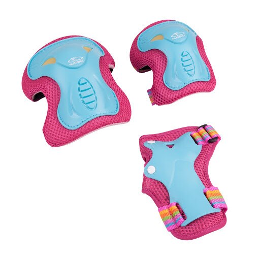 Set protectii role Wonders, Hudora, culori albastru/roz, marimea S